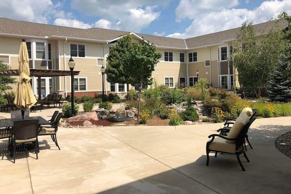 Beautiful outdoor garden area at the facility