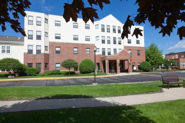 Exterior view of Addolorata Villa assisted living facility