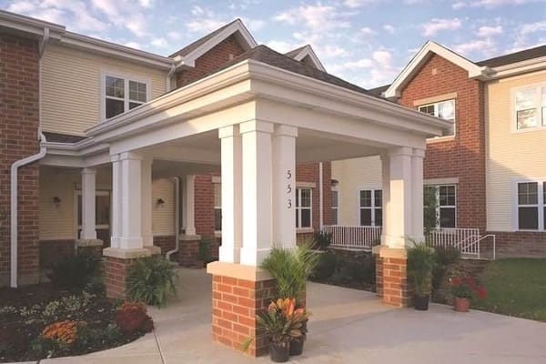Entrance of Addolorata Villa, featuring a covered area