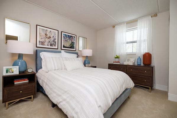 Cozy bedroom in an assisted living facility