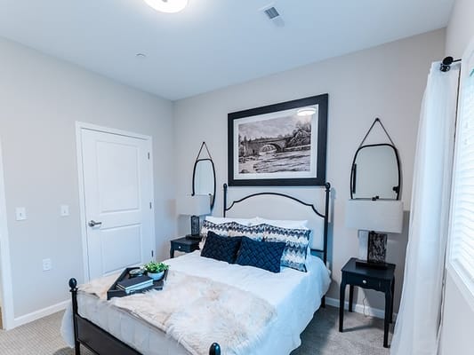 Cozy private bedroom with elegant decor