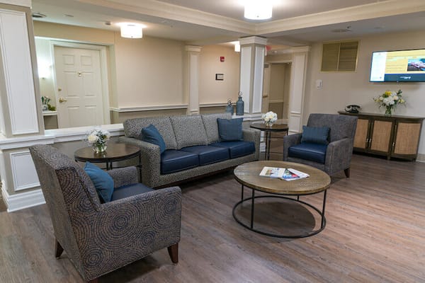 Common area with seating and decor