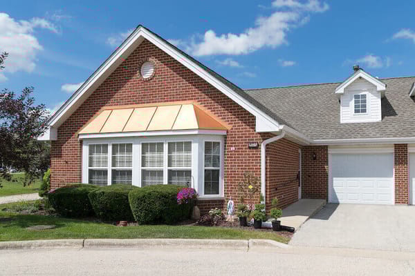 Exterior view of a brick assisted living facility