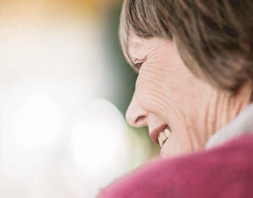 Close-up of a smiling senior woman
