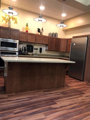 Interior view of a kitchen in a senior living facility