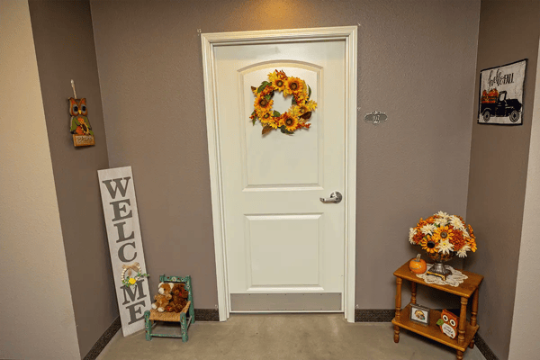Welcoming entryway with decorative elements