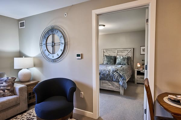 Cozy resident room with a modern aesthetic