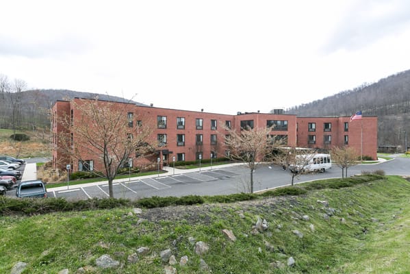 Exterior view of Moran Nursing facility with landscaping