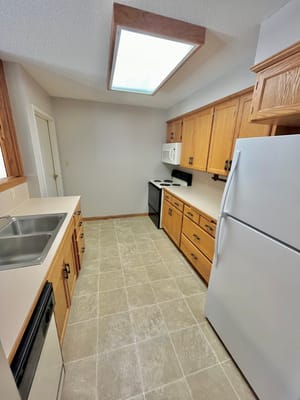 Interior view of a kitchen in a senior living facility