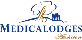 Facility logo with tree and sunrise elements