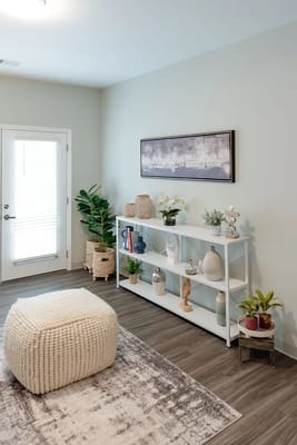 Stylish interior decor of a common living space