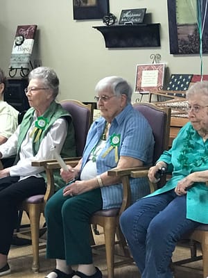 Residents enjoying an event in a common area