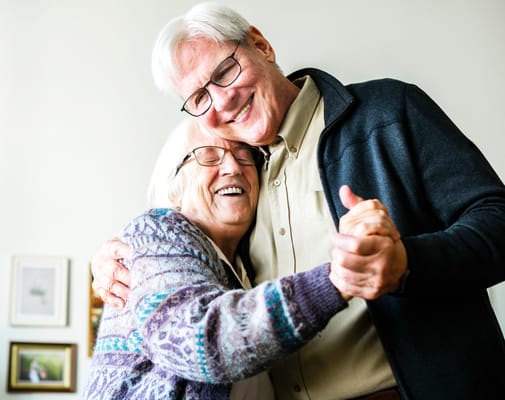 Two residents enjoying a moment together
