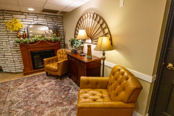 Cozy common area with comfortable seating and decor