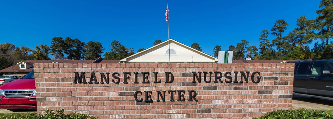 Exterior sign of Mansfield Nursing Center