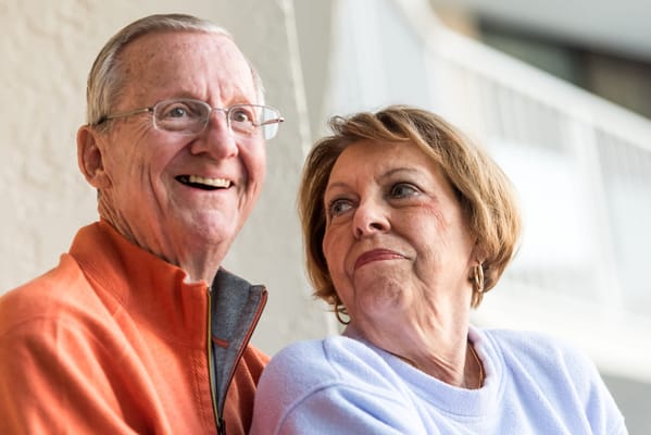 Happy elderly couple enjoying time together