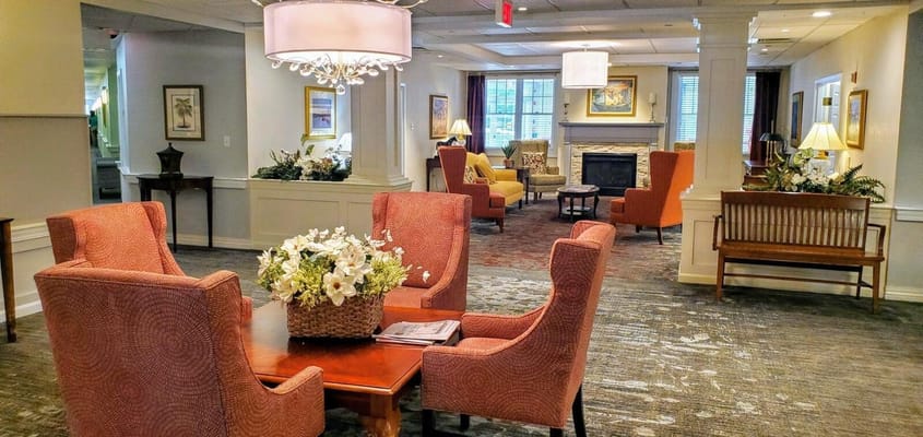 Cozy common area with comfortable seating and decor