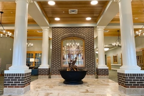Interior view of a common area with elegant decor