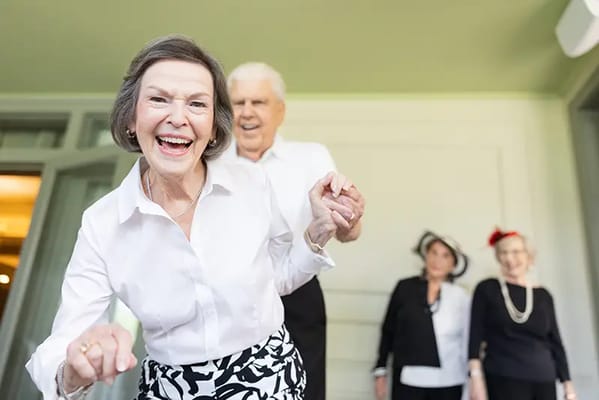 Residents enjoying a cheerful moment together