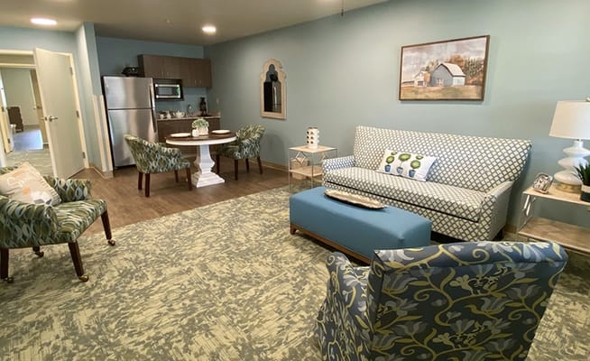 Bright interior of a resident living space