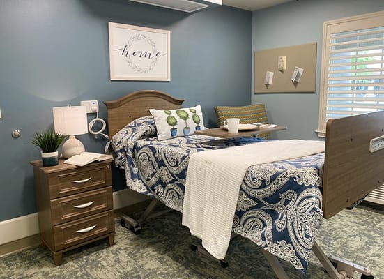 Comfortable resident room with cozy decor