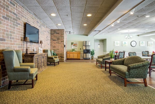 Common area with seating and decor
