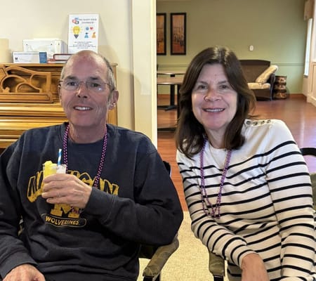 Residents enjoying a social event in a communal area