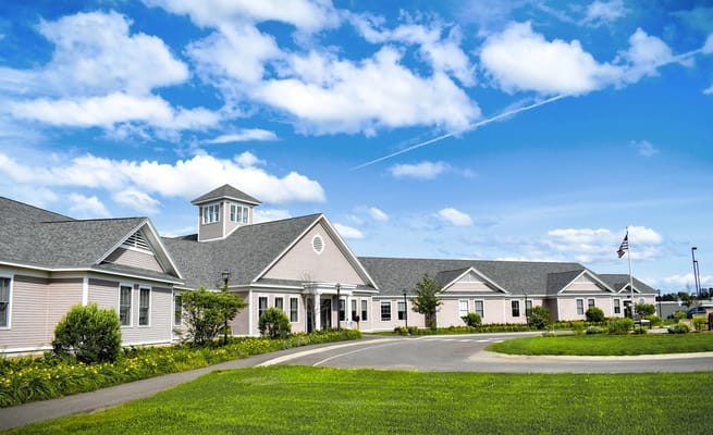 Exterior view of a serene assisted living facility
