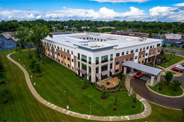 Aerial view of the Avalon of Bloomfield Township building