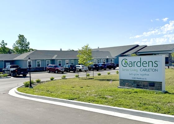 The Gardens of Carleton assisted living building exterior