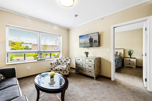 Cozy private room with modern furnishings