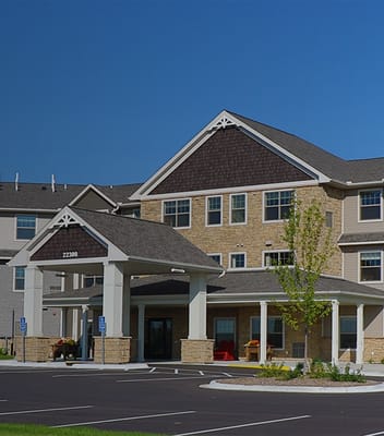 Exterior view of a senior living facility