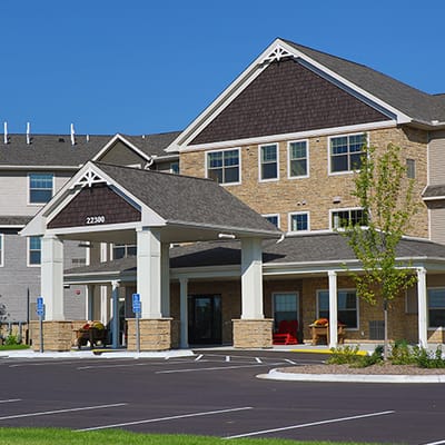 Exterior view of The Legacy of Farmington building