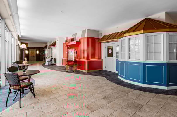 Interior common area with dining setup