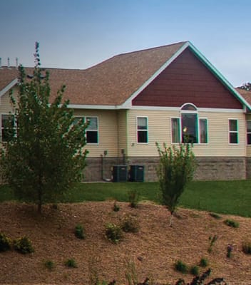 Exterior view of Park Gardens with landscaped area