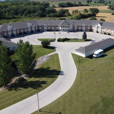 Aerial view of Park Gardens Of Fergus Falls campus
