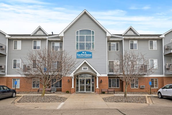 Exterior view of Carefree Cottages building entrance
