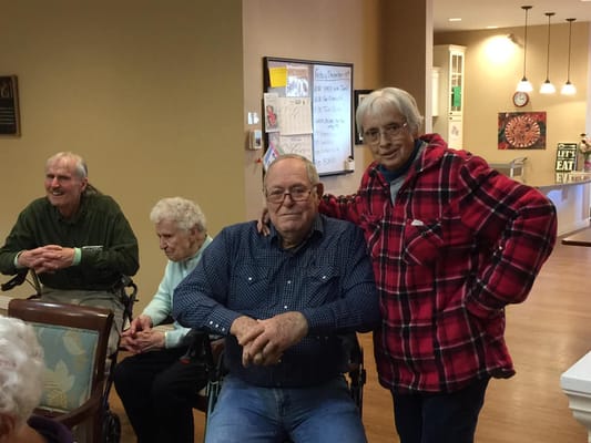 Residents socializing in a common area