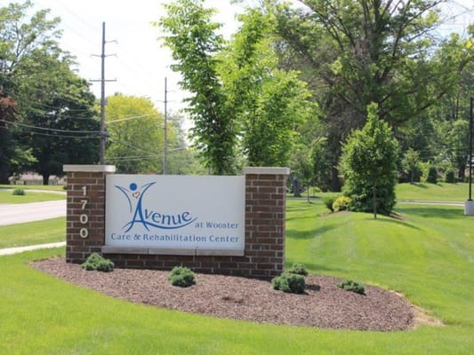 Sign for Avenue at Wooster Assisted Living facility