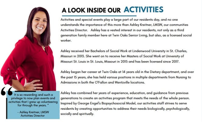 Activities Director with residents during an event