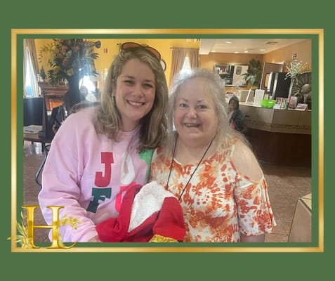 Residents enjoying time together in a common area