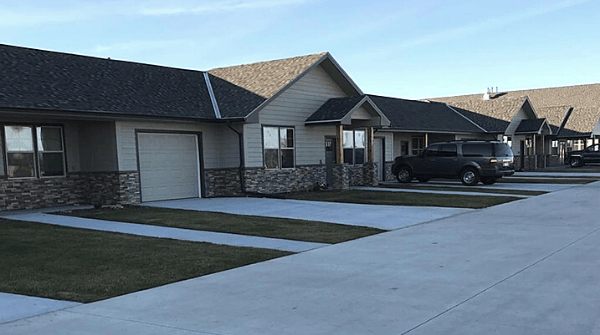 Exterior view of residential cottages at the facility