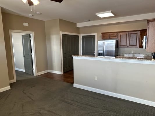 Interior view of a living space in a retirement village