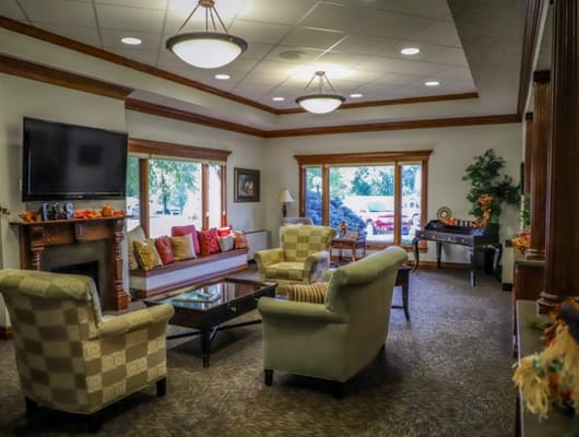 Common area lounge with comfortable seating