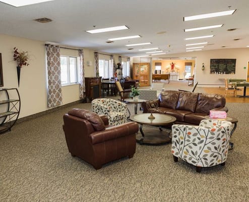 Comfortable lounge area in the facility