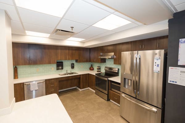 Modern kitchen in a senior living facility