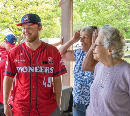 Residents enjoying a community event outdoors