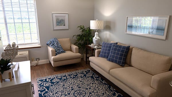Cozy sitting area in an assisted living facility
