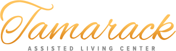 Tamarack Assisted Living Center logo in script font