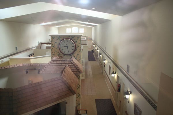 Interior view of a hallway in the facility